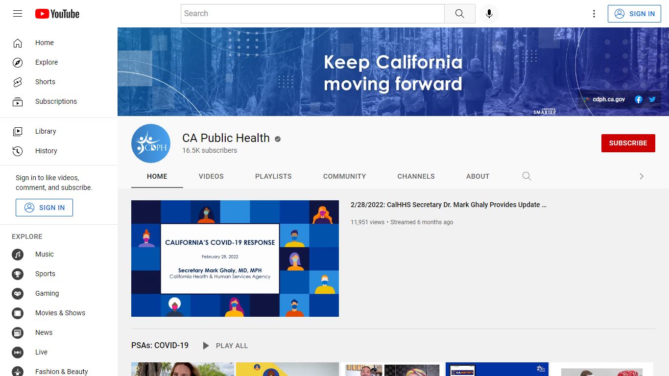 CA Public Health - YouTube